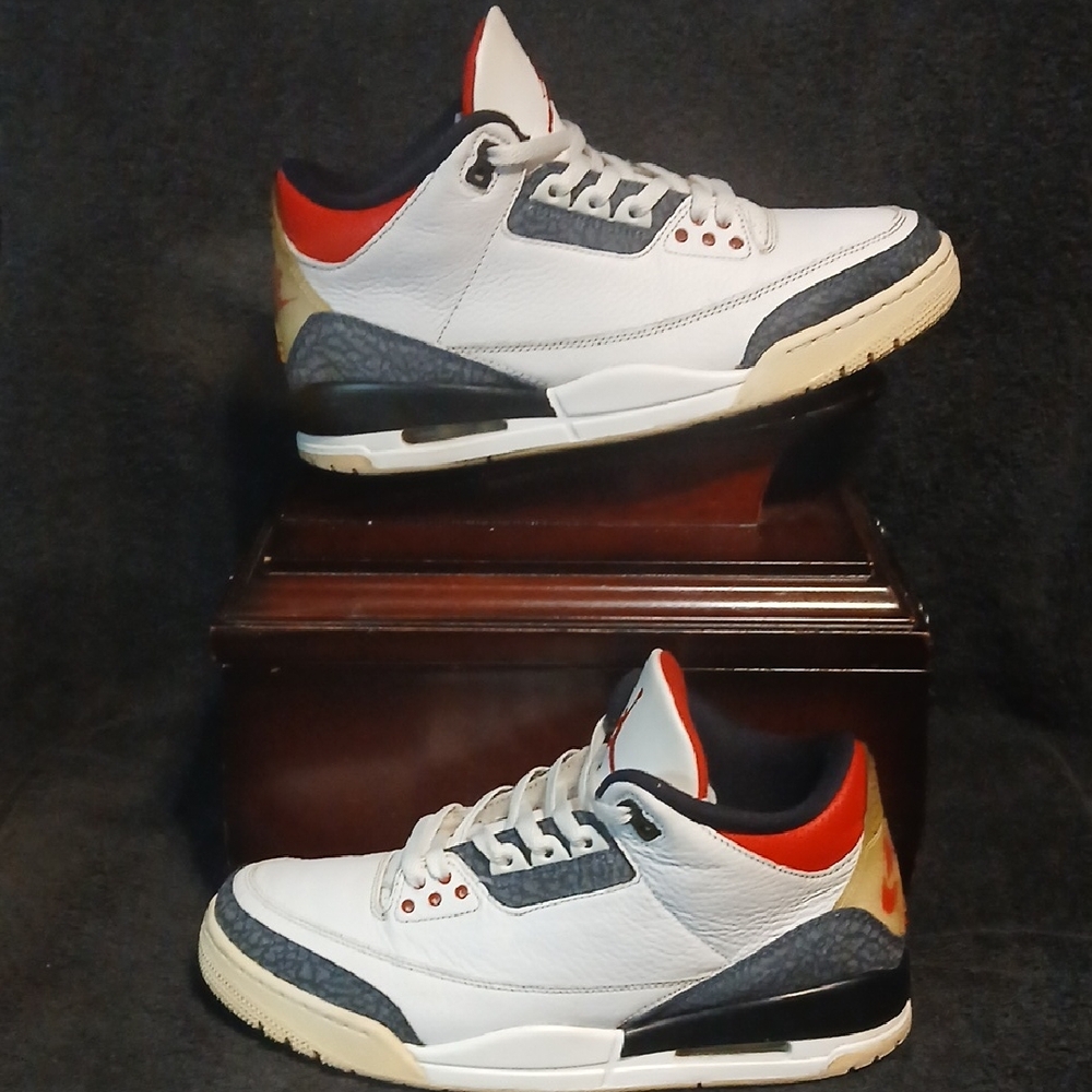 Air Jordan 3 Retro SE (FIRE RED DENIM) Mens Size-10 ,100%Authentic!